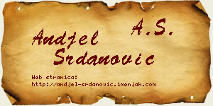 Anđel Srdanović vizit kartica